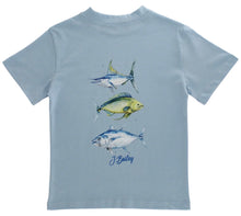 Logo Tee - Fish Trio on Bayberry
