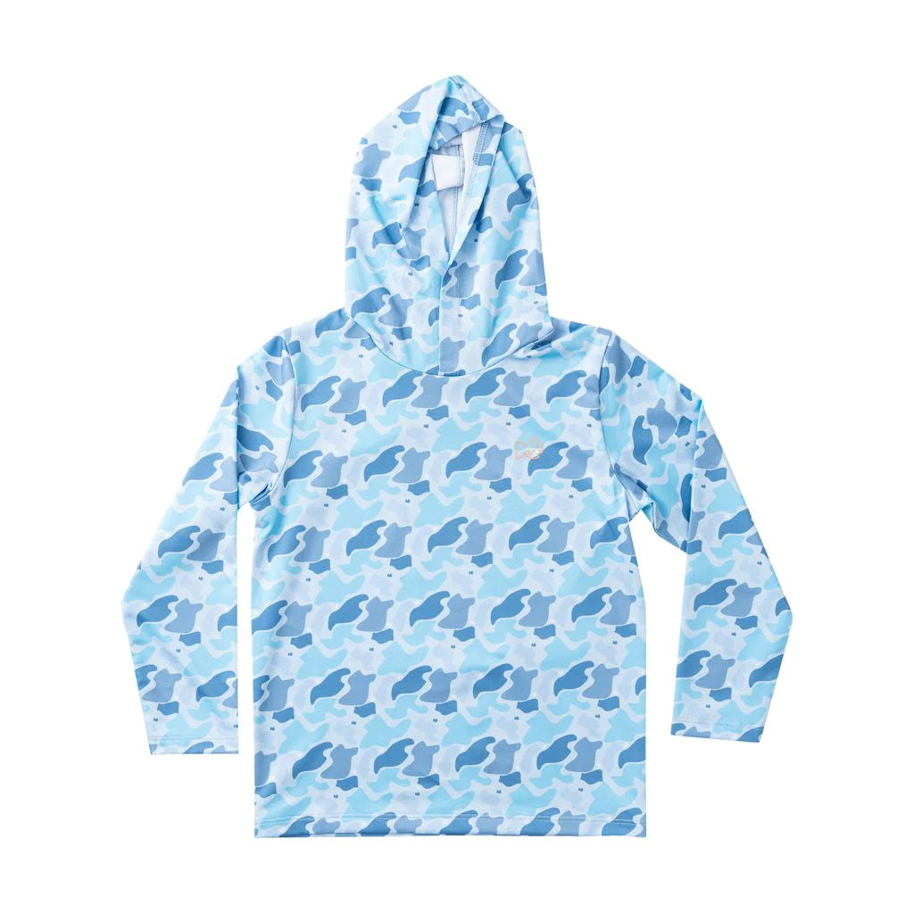 Blue Camo Performance Hoodie