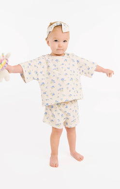Blue Blooms Slouchy Set