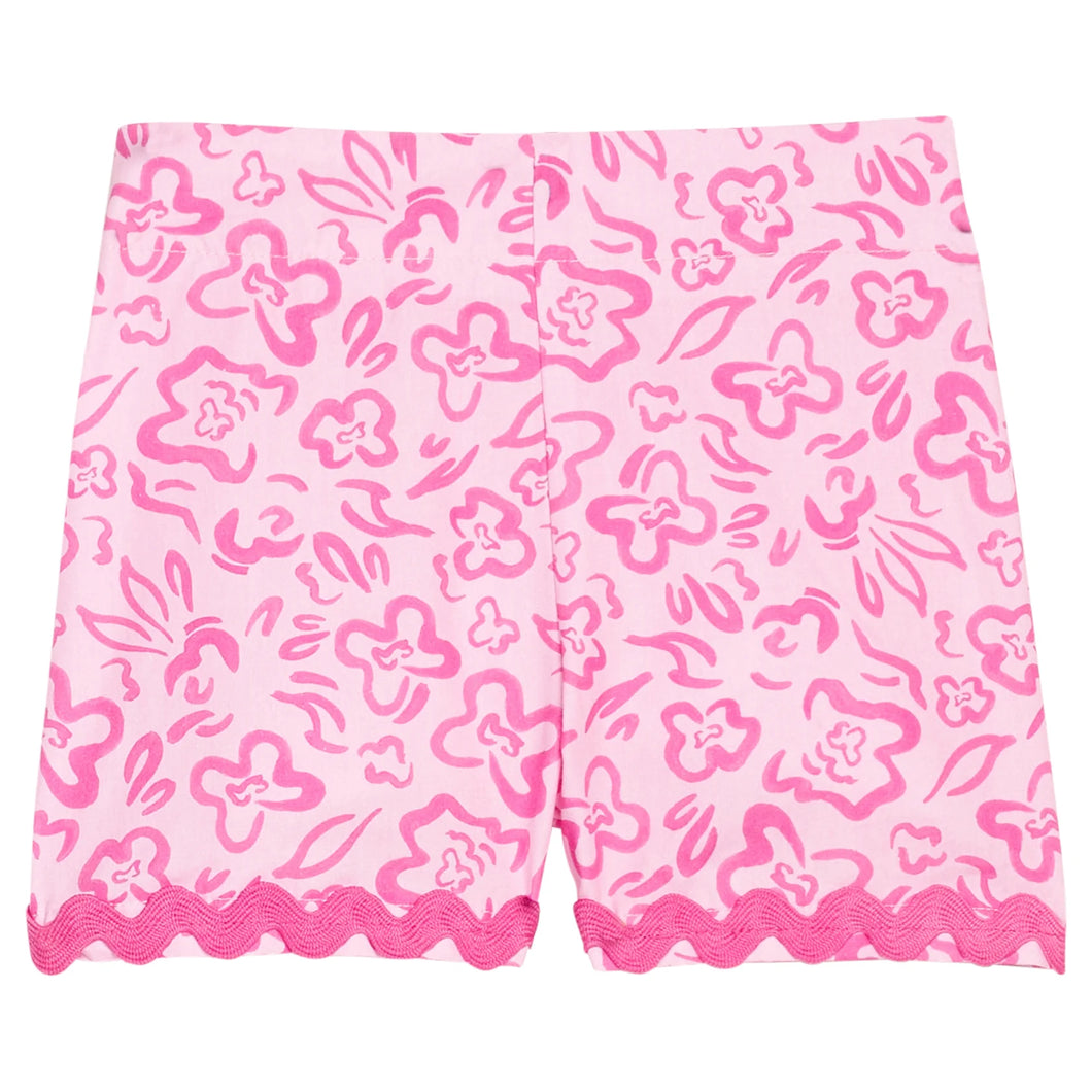 Ric Rac Shorts-Mattisse Blooms Pink