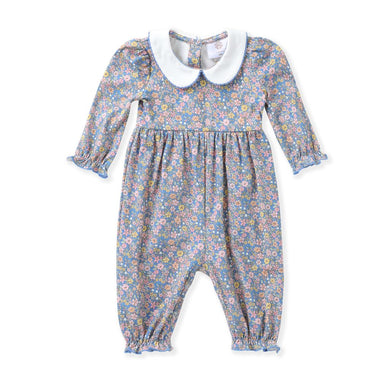 Navy Floral Proper Romper