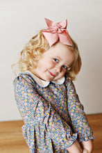Navy Floral Proper Dress