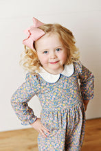Navy Floral Proper Dress