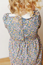 Navy Floral Proper Dress