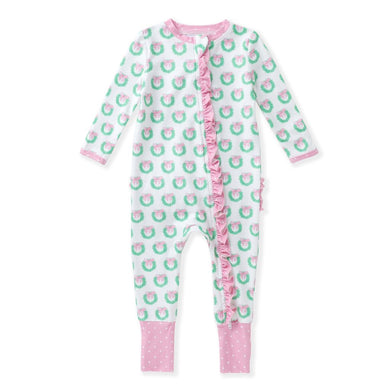Wreath Zip Up Onesie