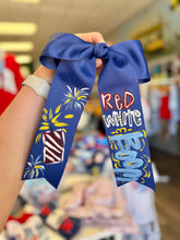 Red White & Blue Painted Bows