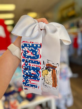 Red White & Blue Painted Bows