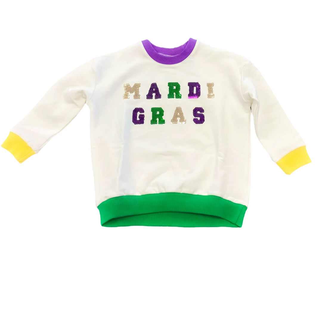 Sequin Mardi Gras Sweatshirt