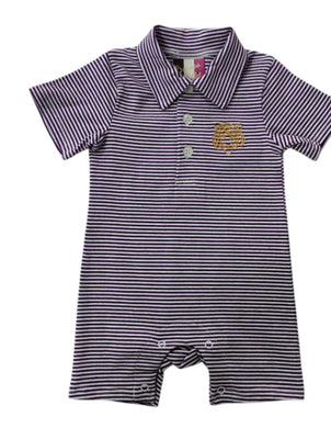 Purple Tiger Boys Romper