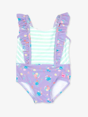 Purple Garden Pinafore One Piece