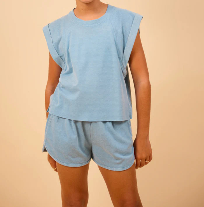 Tween Sightseeing Cuff Sleeve Top