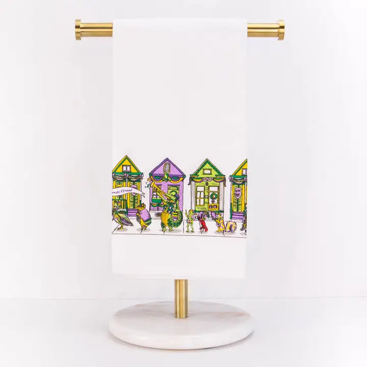 Mardi Gras Parade Hand Towel