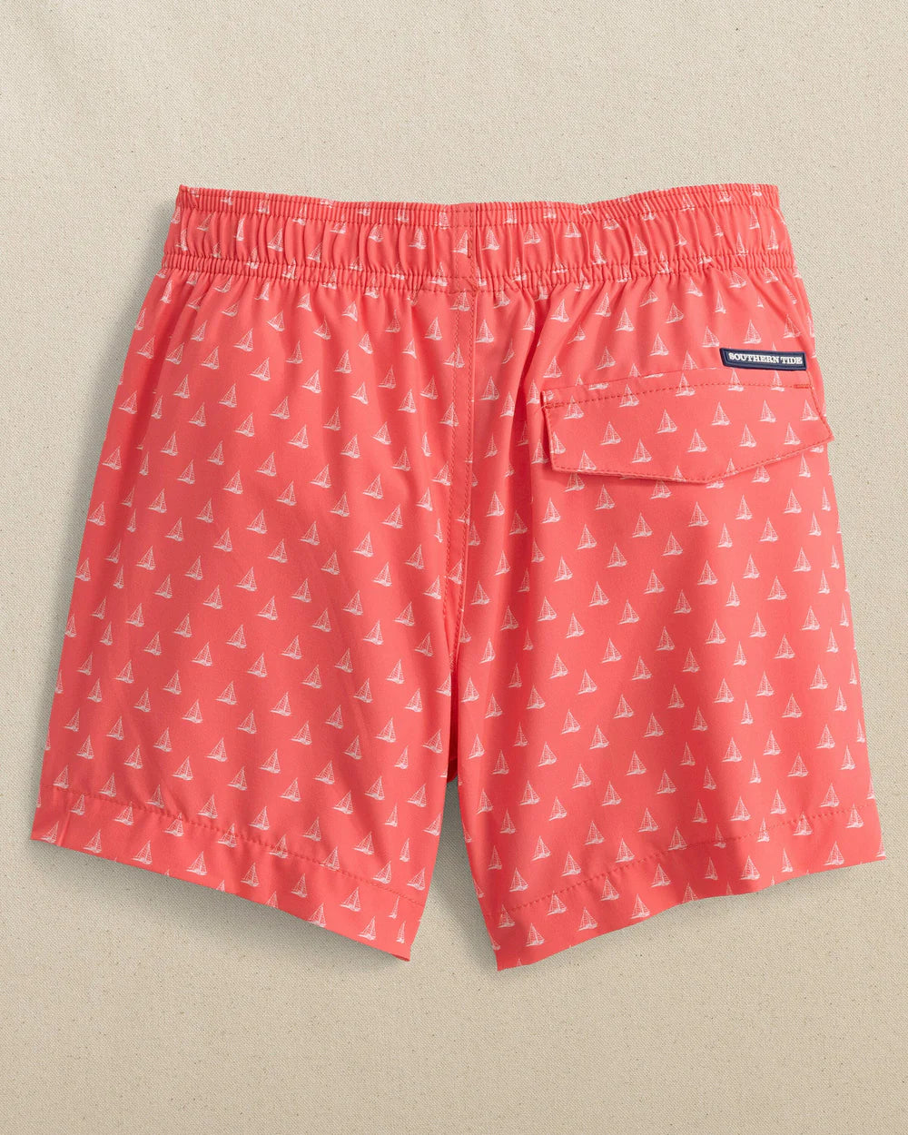 Sunset Coral Y Floatin Along Swim Trunk