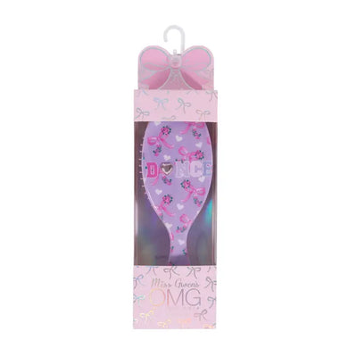 'Dance' Orchid Floral Bow Printed Hairbrush
