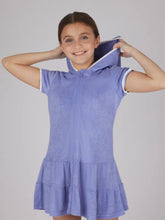 Girls Towel Terry Zip Up Cover-Up with Pompom