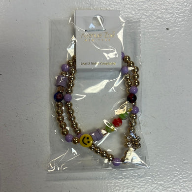 Smile Face Flower Bracelet Set
