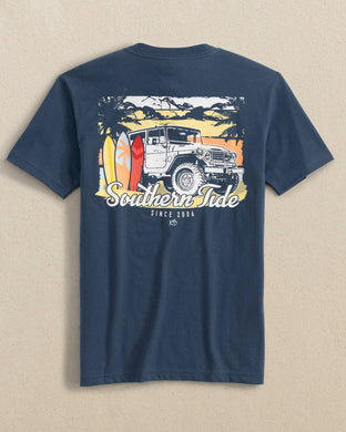 Aged Denim Y SS Surf Excursion Tee