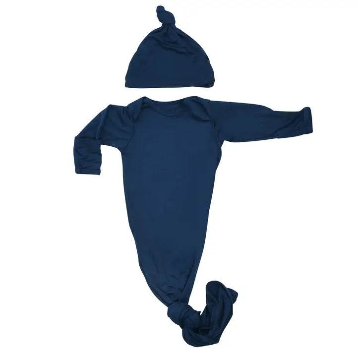 Navy Blue Knotted Gown w/ Hat
