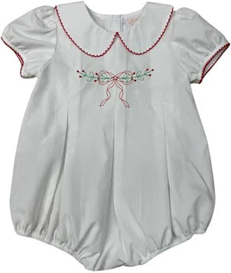 Holly Days Bow Pleated Bubble