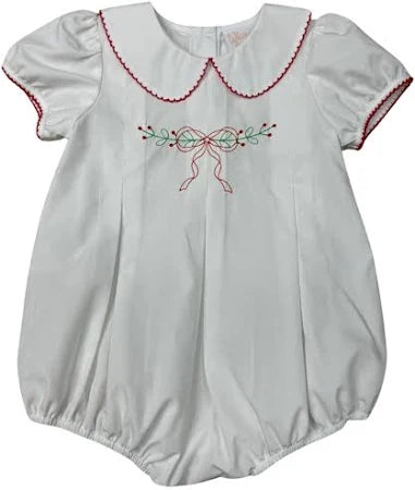 Holly Days Bow Pleated Bubble