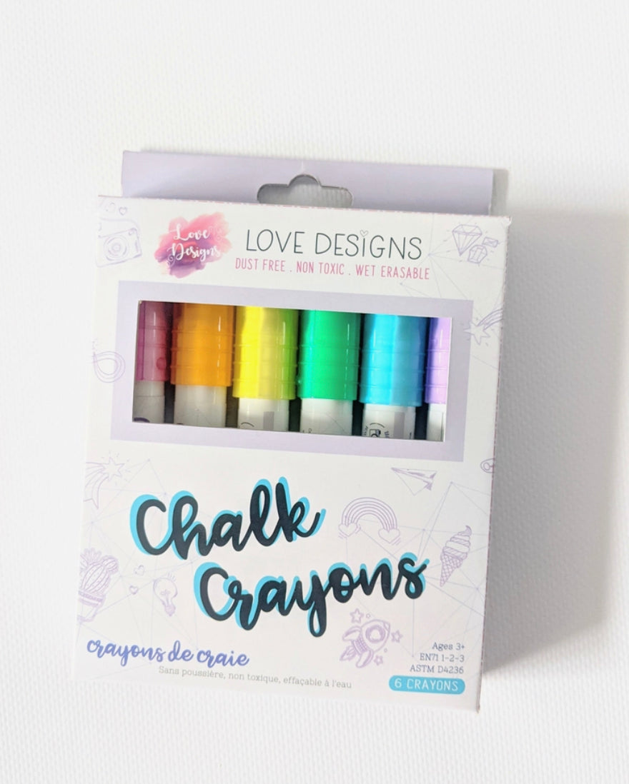 Dust-free Chalk Crayons (6 pack)