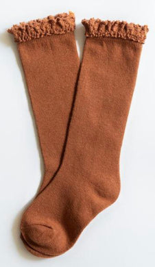 Sugar Almond Lace top knee highs
