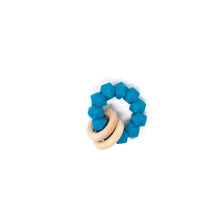 Three Hearts Abby Rattle - BPA Free Silicone & Beech Wood