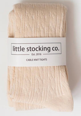 Vanilla Cream cable knit tights