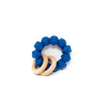 Three Hearts Abby Rattle - BPA Free Silicone & Beech Wood