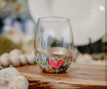 Mom Painted Graffiti Wine Glass